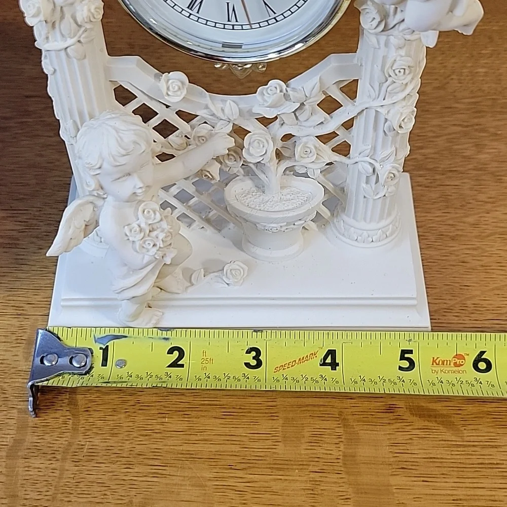 Cherub Clock with Cream Finish